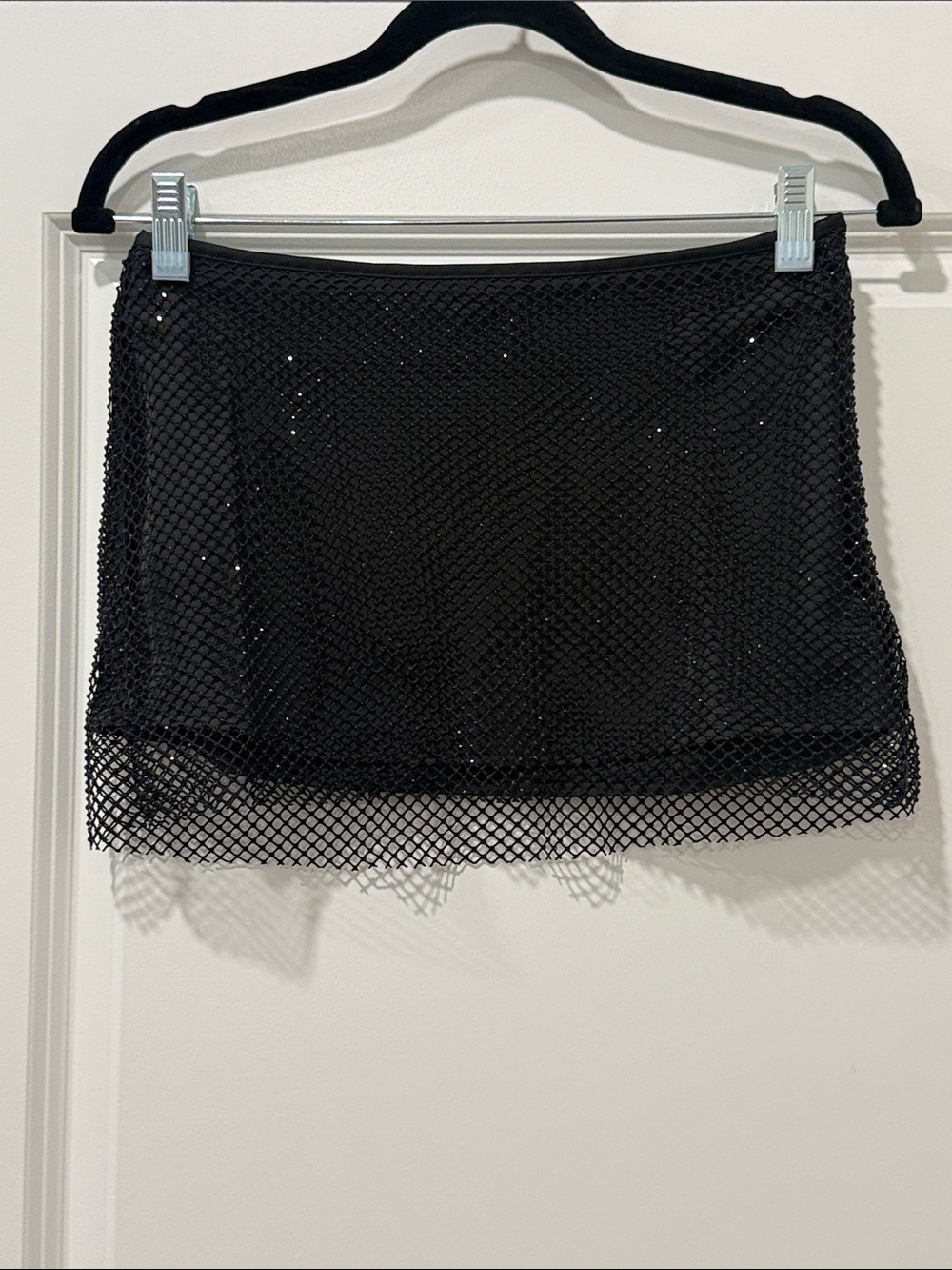 Amanda Uprichard Black Mesh Mini Skirt